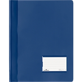 Chemise transparente Premium DURABLE, pour format A4, PVC dur, 25 p., bleu foncé