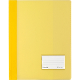 Chemise transparente Premium DURABLE, pour format A4, PVC dur, 25 p., jaune