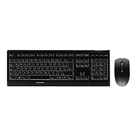 Cherry B.UNLIMITED 3.0 Ensemble Clavier & Souris sans fil - rechargeable - noir - USB - AZERTY - FR - Sans fil - RF sans fil - Clavier mécanique - AZERTY - Noir - Souris incluse