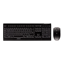 CHERRY B.UNLIMITED Tastatur-/Maus-Set 3.0, QWERTZ, schwarz, mit Funkmaus, hochw. NiMH-Akkus