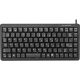 Cherry Clavier compact G84-4100, ultra-plat, QWERTZ, port USB, pour Slim Line PC, noir