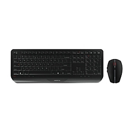 CHERRY GENTIX DESKTOP - Tastatur-und-Maus-Set - US mit Euro-Symbol - Schwarz