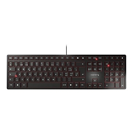 CHERRY KC 6000 SLIM - Tastatur - USB - Schweiz - Tastenschalter: CHERRY SX - Schwarz