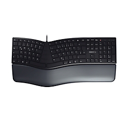 Cherry Keyboard KC 4500 ERGO, clavier allemand, USB, forme ergonomique, repose-poignets rembourré, inclinable, avec câble USB, noir