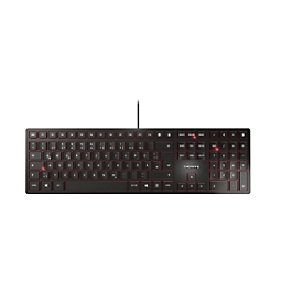 Cherry Tastatur KC 6000 Slim, QWERTZ, 105 + 6 Tasten, Status LEDs für CAPS LOCK, NUM & SCROLL, schwarz