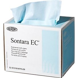 Chiffons crêpé EC Sontara®, turquoise, 250 lingettes/distributeur