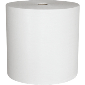 Chiffons de nettoyage WIPEX®-SUPREME, réutilisables, extrêmement résistants à la déchirure &amp; absorbants, taille des chiffons env. 400 x 380 mm, viscose &amp; polyester, blanc, 1 rouleau de 500 chiffons