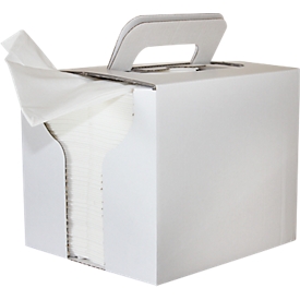 Chiffons de nettoyage WIPEX®-SUPREME TO GO, réutilisables, pliés en Z, extrêmement résistants à la déchirure &amp; absorbants, taille des chiffons env. 300 x 380 mm, viscose &amp; polyester, blanc, 8 x 80 chiffons