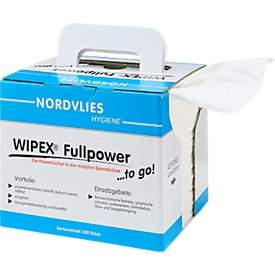 Chiffons Fullpower WIPEX, non pelucheux extrêmement résistant aux déchirures, boîte distributrice