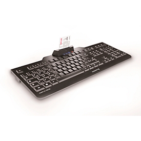Chipkarten-Tastatur CHERRY KC 1000 SC-Z mit PIN-Eingabe, Kartenleser, USB-Anschluss, schwarz