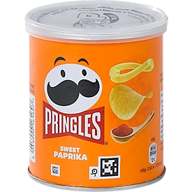 Chips Pringles Sweet Paprika, chips végétaliennes au goût de paprika, 12 boîtes de 40 g, en carton