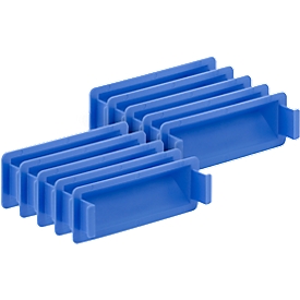 Cierre de empuñadura para caja con dimensiones norma europea, azul, 10 unidades