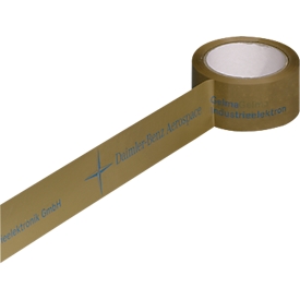 Cinta adhesiva de PVC, impresión a 1 color, marrón, 72 rollos