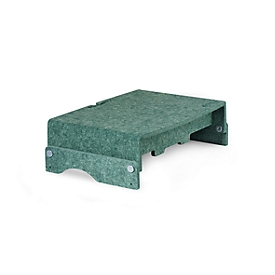 Circular-Line monitor stand BakkerElkhuizen Q-riser 110, made of 60% recycled material, W 375 x H x 75 x D 250 mm, green