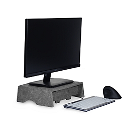 Circular-Line Monitorständer Bakker Elkhuizen Q-riser 90, aus 60% recyceltem Material, B 300 x T 250 x H 90 mm, lichtgrau