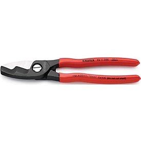 Cisaille à câble L. 200 mm, revêtement en caoutchouc KNIPEX