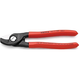 Cisaille à câbles L. 165 mm, revêtement en caoutchouc, KNIPEX