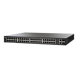 Cisco 220 Series SG220-50P - Switch - managed - 48 x 10/100/1000 (PoE) + 2 x Kombi-Gigabit-SFP - Desktop, an Rack montierbar - PoE (375 W)