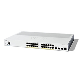 Cisco Catalyst 1200-24P-4G - Switch - L3 - Smart - 24 x 10/100/1000Base-T + 4 x 10 Gigabit SFP+ - an Rack montierbar - PoE+ (195 W)
