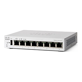Cisco Catalyst 1200-8T-D - Switch - Gigabit Ethernet - L3 - Smart - 8 x 10/100/1000 - Desktop - PoE (67 W)