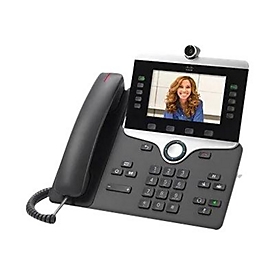 Cisco IP Phone 8845 - IP-Videotelefon - mit Digitalkamera, Bluetooth-Schnittstelle - SIP, SDP - 5 Leitungen - holzkohlefarben