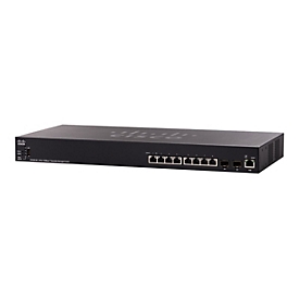Cisco SX350X-08 - Switch - managed - 6 x 10 Gigabit Ethernet + 2 x 10 Gigabit Ethernet / 10 Gigabit Ethernet SFP+ - an Rack montierbar