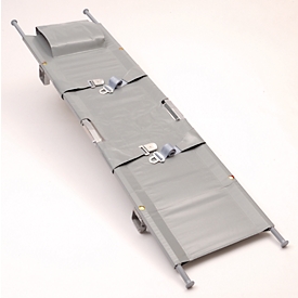 Civière Leina-Werke pliable dans le sens de la longueur, norme DIN 13024 type 0350 A, 4 pieds coulissants, 2302 x 556 x 137 mm, services de secours