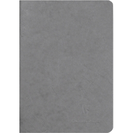 CLAIREFONTAINE Age Bag, notebook with wire stitching, hardcover, DIN A5, 48 sheets, 90 g/m², lined, gray