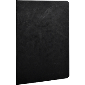 CLAIREFONTAINE Age Bag, Notizbuch mit Drahtheftung, Hardcover, DIN A5, 48 Blatt, 90 g/m², liniert, schwarz