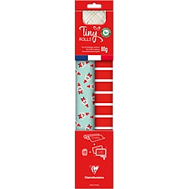 Clairefontaine inpakset, 2 kleine rollen inpakpapier L 5 m x B 350 mm, lint L 20 m &amp; 10 cadeaulabels