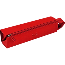 Clairefontaine Pochette rigide, similicuir, doublure, ouverture plate, avec anses, 230 x 50 x 50 mm, rouge