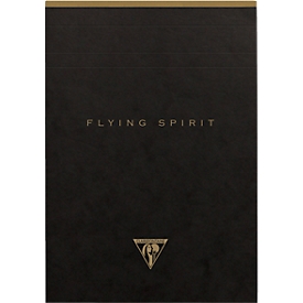 Clairefontaine Schreibblock-Set Flying Spirit, 70 Blatt, DIN A5, 90 g/m², kopfseitig geleimt, liniert, Einband schwarz, 5 Motive assortiert