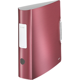 Classeur à levier Active Style LEITZ®, format A4, largeur du dos 82 mm, rouge grenat