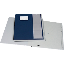 Classeur à levier Biella Pronto, pour DIN A4, numérique 1-7, L 325 x l 275 x H 30 mm, vinyle, bleu foncé