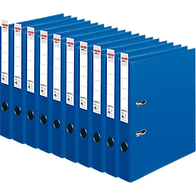 Classeur à levier maX.file protect plus herlitz, format A4, l. de la tranche 50 mm, 10 pièces, bleu