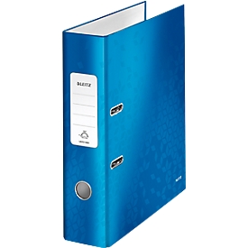 Classeur à levier WOW 1005 LEITZ®, format A4, largeur du dos 80 mm, bleu