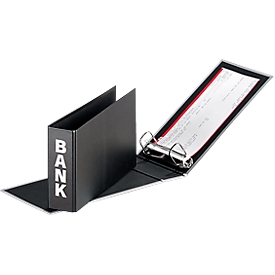 Classeur bancaire PAGNA, carton PP, largeur du dos 52 mm,  format A5 paysage, noir