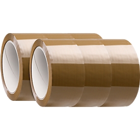 Classic packing tape, brown, 6 rolls