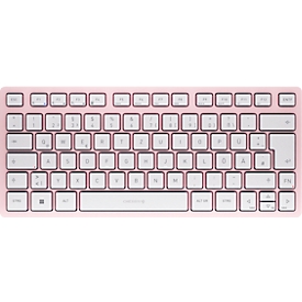Clavier Bluetooth Cherry KW 7100 Mini BT Cherry Blossom, QWERTZ, multi-appareils, format compact, sac de transport inclus