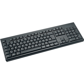 Clavier Kensington KB150 EQ, sans fil, QWERTY, avec pavé numérique, membrane scellée, PCR, noir