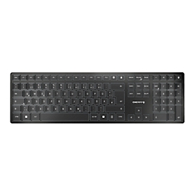 Clavier sans fil Cherry KW 9100 SLIM, QWERTZ, câble Bluetooth/USB, L 440 x P 130 x H 15 mm, noir-argenté