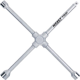 Clé en croix 715-01 17 x 19 x 22 x 12,5 (1/2 pouce, carré de 4) L 420 mm x l 420 mm