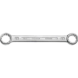 Clé polygonale double Gedore 4, SW 6 x 7 mm, longueur 99 mm, acier CV, droite, dodécagonale avec profil UD