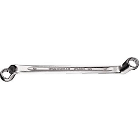 Clé polygonale double Stahlwille 20, SW 6 x 7 mm, longueur 165 mm, acier chrome-alloy, coudée en profondeur, double six pans avec profil AS-Drive