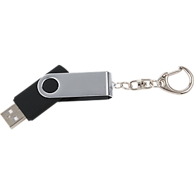 Clé USB Rotation 3.0, USB 3.0, noir/métal, 64 Go