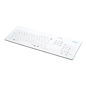 CleanKeys CK4W - Tastatur - mit Touchpad - kabellos - 2.4 GHz - Deutsch