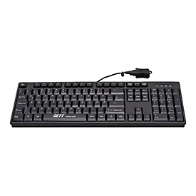 CleanType Easy Basic TKL-105-GCQ-IP68-KGEH-BLACK-USB-CH - Tastatur - waschbar - USB - Schweiz - Schwarz
