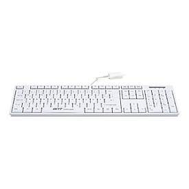 CleanType Easy Basic TKL-105-GCQ-IP68-KGEH-WHITE-USB-CH - Tastatur - waschbar - USB - Schweiz - weiß