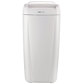 Clear+ by CWS Abfallbehälter, 45 l, freistehend/Wandmontage, integrierte Vakuum-Technologie, mit Deckel, Kunststoff, weiss