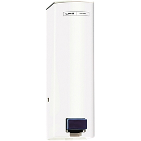 Clear+ by CWS : distributeur de savon industriel Jumbo, fixation murale, capacité jusqu'à 2 l, verrouillable, réservoir de réserve, plastique ABS, blanc